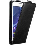 Cadorabo Ohišje, združljivo z Sony Xperia M2 / M2 AQUA v nočna črna - Zaščitni ovitek v obliki flipa z magnetnim zapiranjem, (20568062) | Shoptok.si