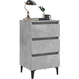  Noćni ormarić s metalnim nogama 2 kom boja betona 40x35x69 cm | shoptok.hr