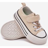 Boto Girls Sneakers With Golden Applique Bear Beige Solena | shoptok.hr