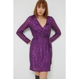 Vila Haljina boja: ljubičasta, mini, ravna | shoptok.hr