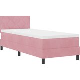 vidaXL Krevet s uzglavljem i madracem &amp LED Roza 80x200 cm Baršun | shoptok.hr