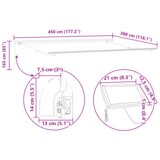vidaXL Ručna uvlačiva tenda s LED zeleno-bijelom bojom 450x300 cm, tenda zamjenski materijal za okvir 4,5x3 m zelena i bijela | shoptok.hr