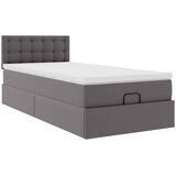  Otomanski okvir kreveta s madracem sivi 100x200cm umjetna koža | Eponuda.com