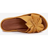 ARTIKER Leather Women's Wedge Sandals with Decorative Flower | ePonuda.com