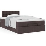 vidaXL Otomanski posteljni okvir z vzmetnico rjav 120x190 cm blago, (21609801) | Shoptok.si