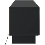  LED TV kabinet Crna Konstruirano drvo | shoptok.hr