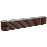 Furnova Visoka greda iz prašno premazanega jekla 260x40x36 cm rjava, (21920288) | Shoptok.si