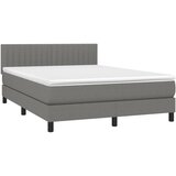  Krevet s oprugama i madracem tamnosivi 140x190 cm od tkanine | shoptok.hr