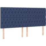The Living Store posteljno vzglavje 4 kosa moder 90x7x78/88 cm blago - vzglavje, (21418909) | Shoptok.si
