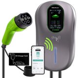 Qoltec 52430 EV Charging Station 2-in-1 Type2 | 22kW | Wi-fi| LCD | RFID | 3 phases | Wallbox | 5m | shoptok.hr
