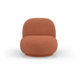 Micadoni Home Opečnato oranžen fotelj iz tkanine bouclé Chuck –