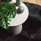  Čupavi tepih s visokim vlaknima crni 100x100 cm poliester | shoptok.hr
