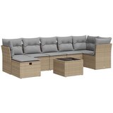  8-dijelni set vrtnih sofa od poliratana s jastucima bež | shoptok.hr
