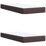 vidaXL Krevet s oprugama i madracem tamnosmeđi 200x200 cm od tkanine | shoptok.hr