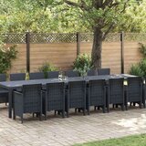  Vrtni set za objed 15 pcs Antracit Polt ratan | shoptok.hr