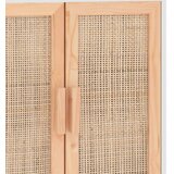  Komoda bijela 60 x 30 x 70 cm masivna borovina i prirodni ratan | Eponuda.ba