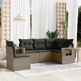 Maison Chic Seti vrtnega pohištva - Vrtna garnitura - Vrtni pohištvo set 5-delna z blazinami siv poli ratan, (21816847) | Shoptok.si