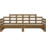  Izvlečna dnevna postelja medeno rjava borovina 2x(90x190) cm, (20601182) | Shoptok.si