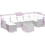 vidaXL 8-dijelni set vrtnih sofa od poliratana s jastucima crni | shoptok.hr