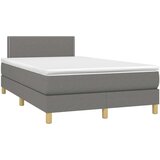  Box spring s madracem LED tamnosivi 120 x 200 cm tkanina | shoptok.hr