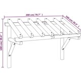  Nadstrešnica za vrata 200 x 100 x 100 cm od masivne borovine | shoptok.hr