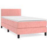 Maison Chic Box spring postelja - Vzmetna postelja z vzmetnico roza 80x200 cm žamet SL19577, (21880782) Cene