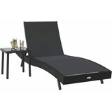  Ležaljka 2 pcs Crna poliratan | shoptok.hr
