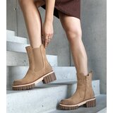 Gemre Beige massive platform boots with distressing Sholla | shoptok.hr
