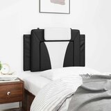  Jastuk za uzglavlje Viana crno-bijeli 80 cm od umjetne kože | Eponuda.com