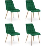  SPLIT stolica - zeleni baršun / noge od hrasta x 4 | shoptok.hr