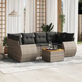 vidaXL 7-dijelni set vrtnih sofa sivi od poliratana | shoptok.hr