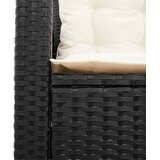  Vrtna sofa L-oblika sa stolom i jastucima crna od poliratana Bež | shoptok.hr