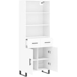  Visoka komoda bijela 69,5x34x180 cm konstruirano drvo Slike