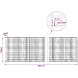  Gabion s žicom debljine 3,5 mm i mrežom 5x10 cm 800x10x100 cm | shoptok.hr