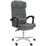 Masažni uredski naslonjač od tkanine tamnosivi | shoptok.hr