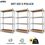 Epro metalna montažna polica standard 150x70x30 SET 3 KOMADA / metal-drvo | Eponuda.com