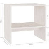 vidaXL noćni ormarić bijeli 40 x 30,5 x 40 cm od masivne borovine | shoptok.hr