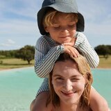Liewood kombinezon za kupanje s rukavima max seersucker stripe sea blue/white | shoptok.hr