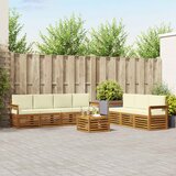  Setovi sofa 8 pcs Prirodna i krem Čvrsto drvo akacije | Eponuda.ba