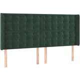  Uzglavlje tamnozeleno 163x16x118/128 cm baršunasto | shoptok.hr