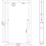 Vanjski tuš Prirodna 137 x 23 x 226 cm Solidno Douglas Drvo | shoptok.hr