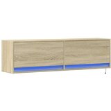 vidaXL Zidni TV ormarić s LED svjetlima boja hrasta sonome 140x31x38cm | shoptok.hr