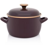 Metalac šerpa duboka sa poklop. bordo amor 20cm Cene