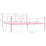  Okvir za krevet ružičasti metalni 180 x 200 cm - Ružičasta 180 x 200 cm | shoptok.hr