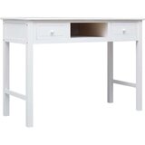  Radni stol bijeli 108 x 45 x 76 cm od masivnog drva paulovnije | shoptok.hr