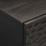  Stolić za kavu crni 80 x 50 x 40 cm od masivnog drva manga | Eponuda.com