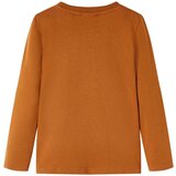  Dječja majica s dugim rukavima boja konjaka 104 | shoptok.hr