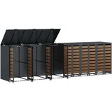  Skladištenje kanti za 3 kante Antracit 340 x 77.5 x 115.5 cm | shoptok.hr