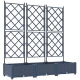  Vrtna saksija 3 pcs Sivi 120 x 40 x 125,5 cm Plastika | shoptok.hr