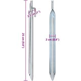  Klinovi za šator V-oblika 24 kom 25 cm Ø 20 mm pocinčani čelik | shoptok.hr